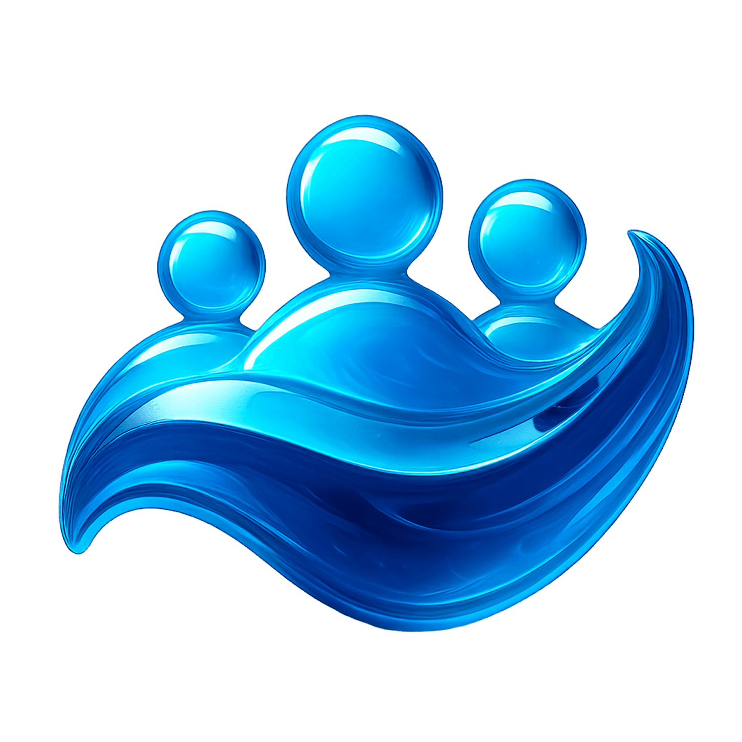 Abstract blue IT solutions graphic